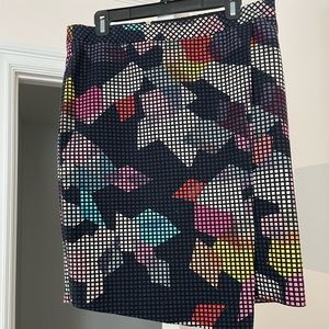 Like New Trina Turk Colorblocked Pencil Skirt